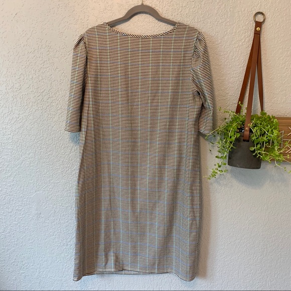 TACERA Shift Dress Plaid Puff Sleeve 1x - Picture 3 of 12